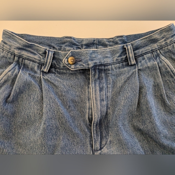 NAUTICA Vintage High Waisted Pleated Jean Shorts - Picture 3 of 5